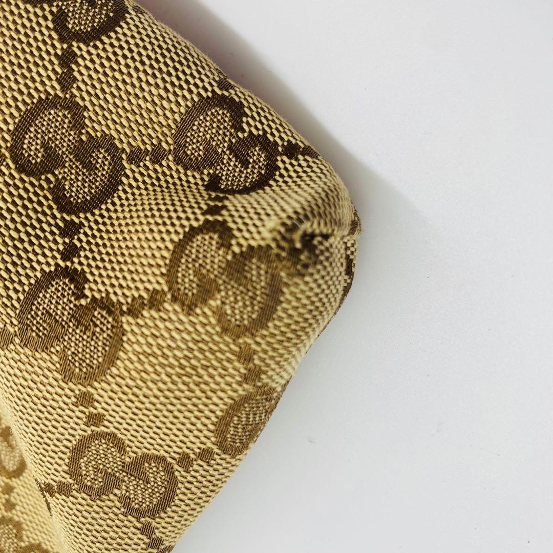 美品✨グッチ ボディバッグ GG キャンバス シェリーライン ブラウン