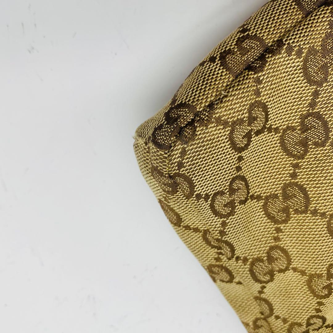 美品✨グッチ ボディバッグ GG キャンバス シェリーライン ブラウン