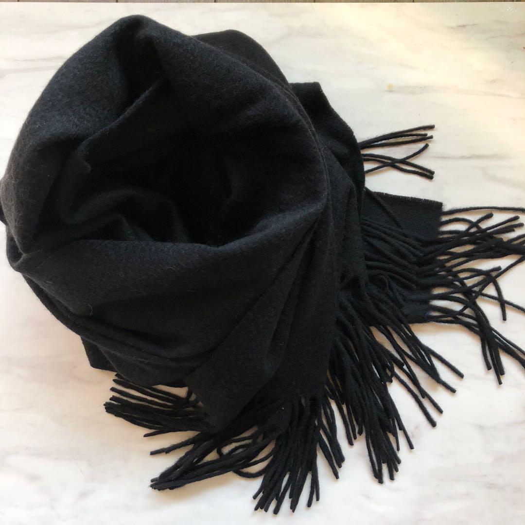極上カシミヤ100%☆大判ストール☆ブラック