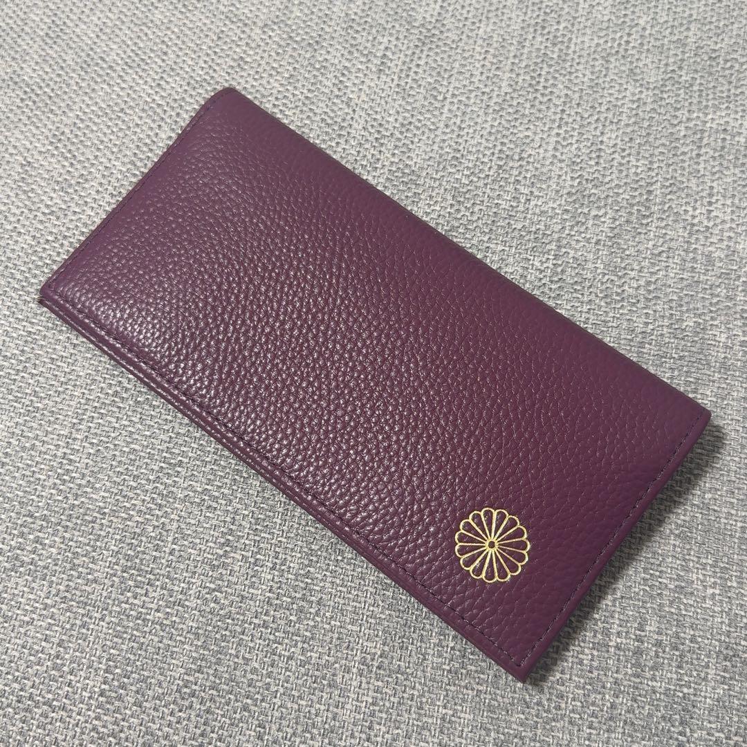 パープル 皇居 二つ折り 財布 紫 皇居財布 ボルドー 長財布 - メルカリ