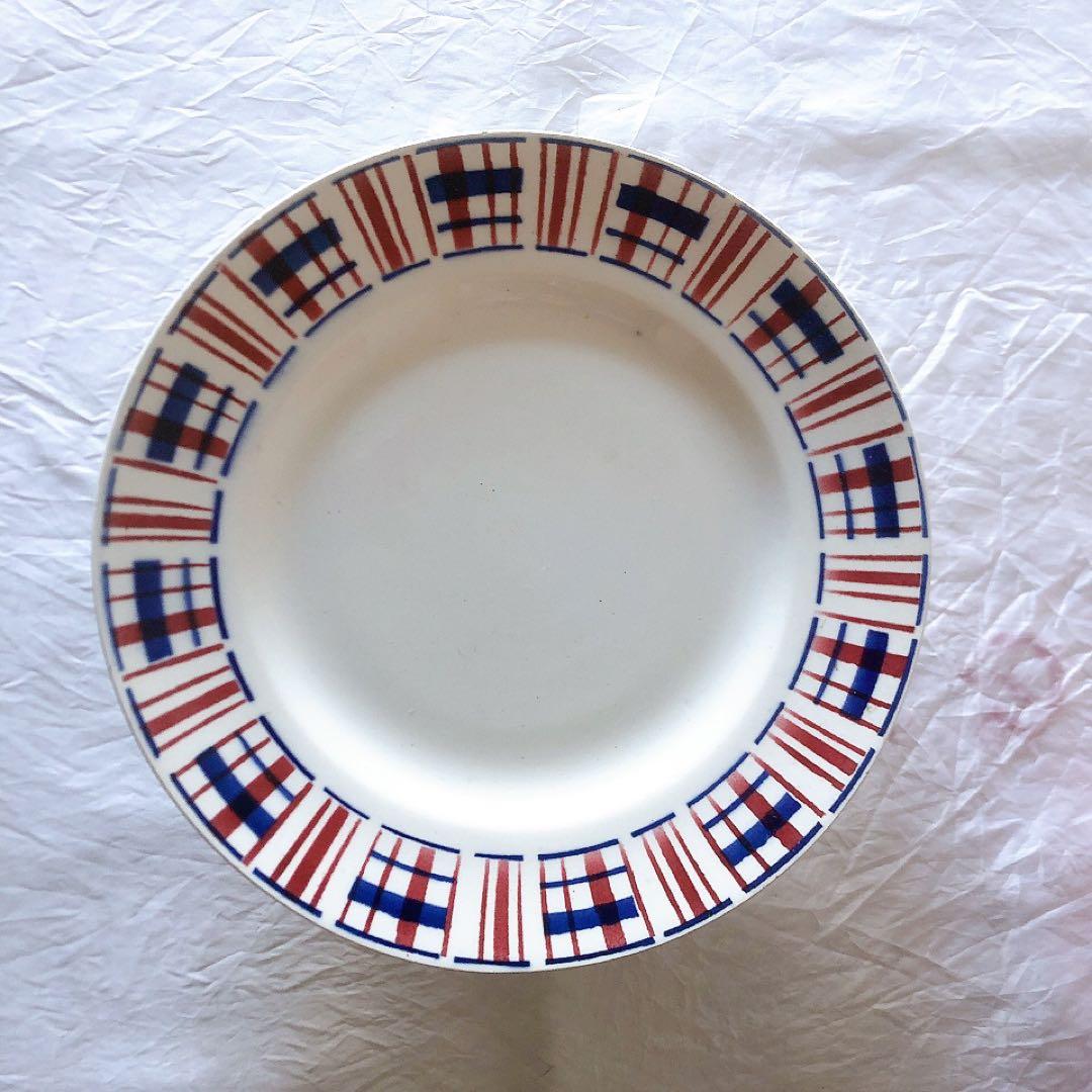 サンタマン バスク柄ケーキスタンド フランスアンティーク