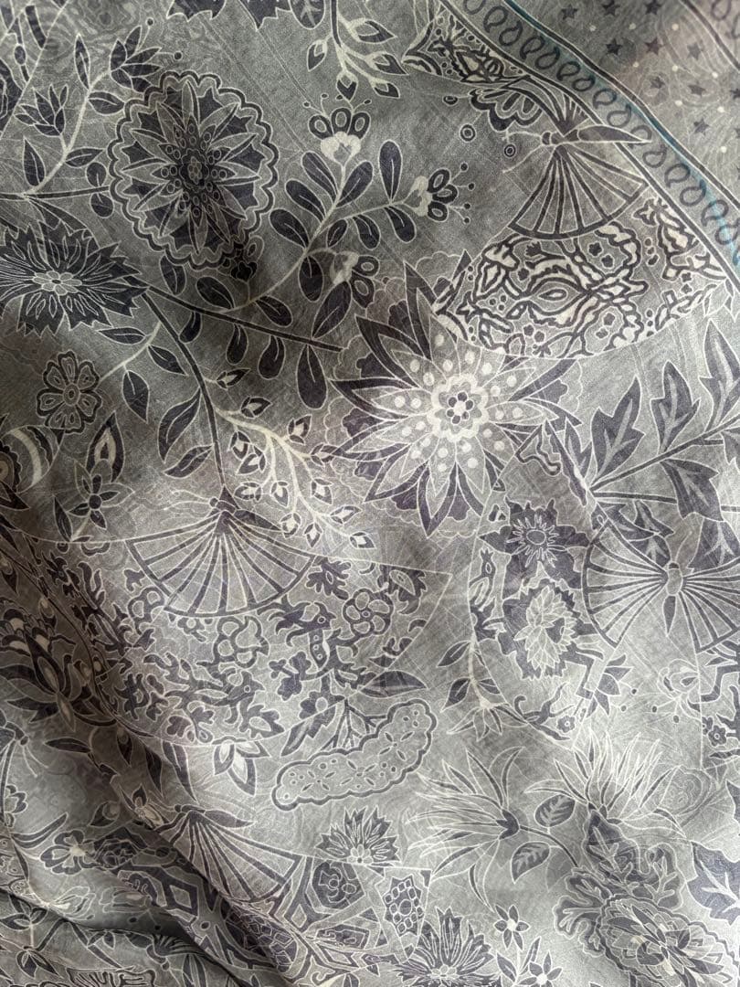 HERMESロングシフォンストール100%シルク