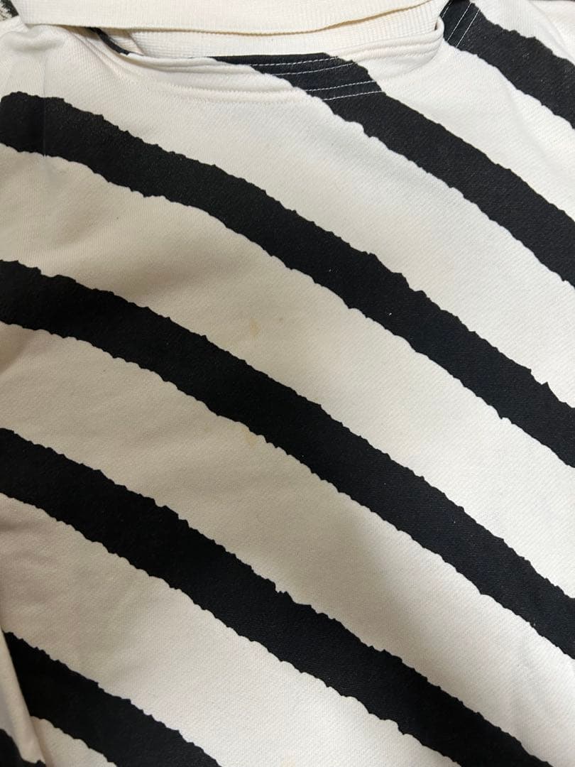 【筆タグ】 ストライプ ハイネックスウェット【ISSEY MIYAKE】