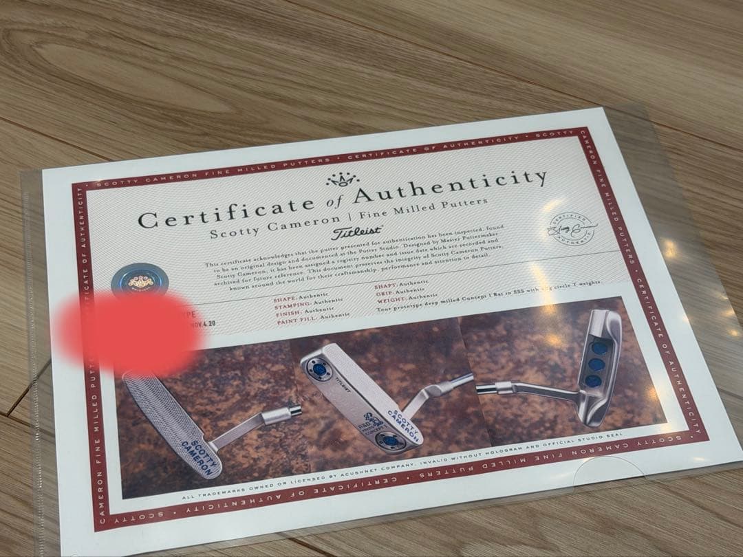 美品　Scotty Cameron サークルT ラッド1 本物　正規品 COA付