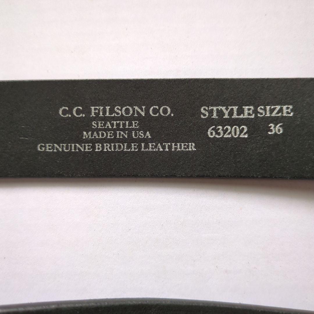 FILSON ブライドルレザーベルト ブラック サイズ36インチ