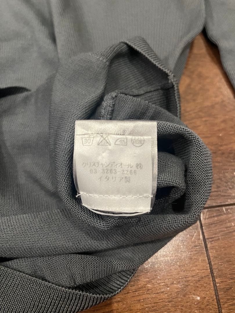 Dior homme エディ期グレー Vネックニット　サイズS