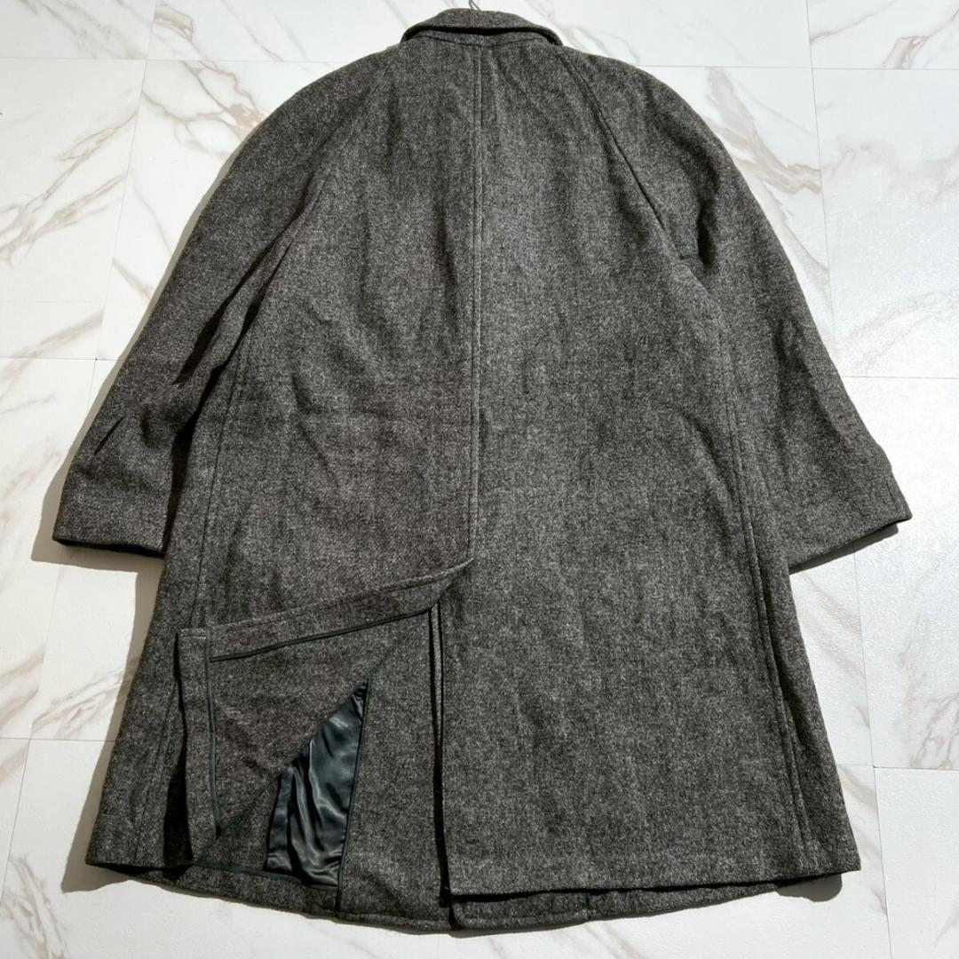 ハリスツイード チェスターコート クルミボタン XL ロング