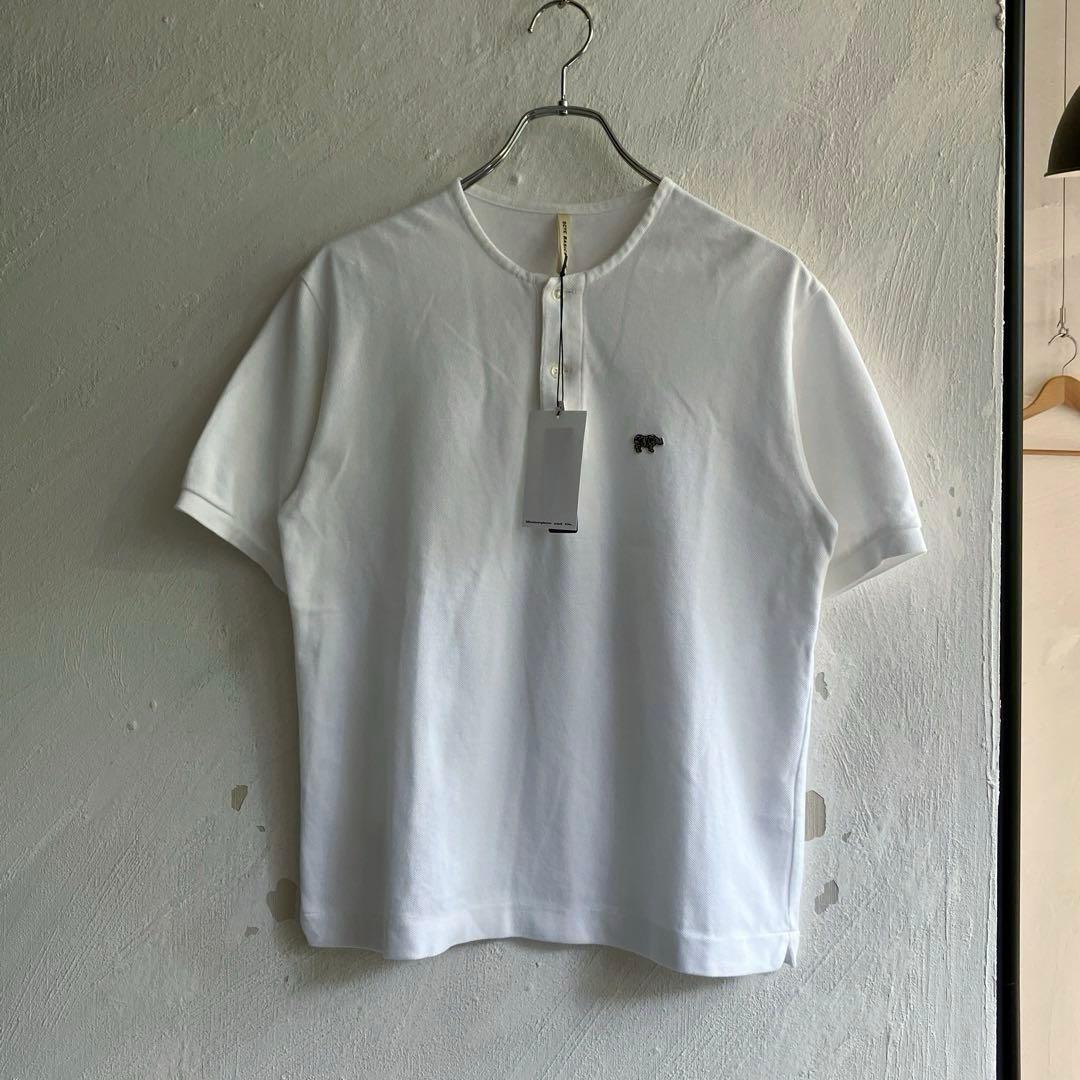 新品 SCYE BASICS コットンピケ ヘンリーネックシャツ ポロシャツ
