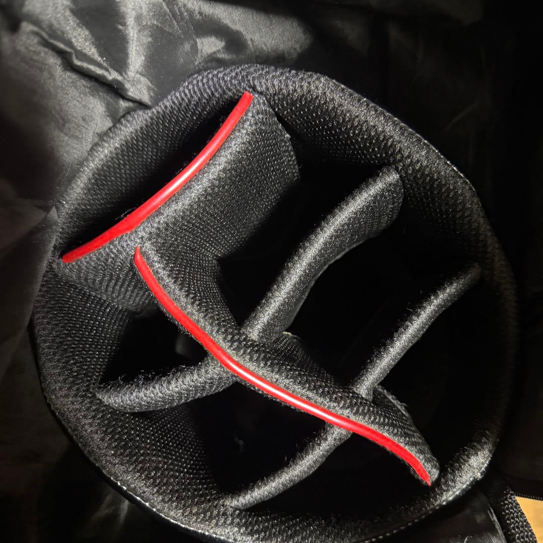 le coq sportif キャディバッグ ゴルフバッグ ブラック レッド