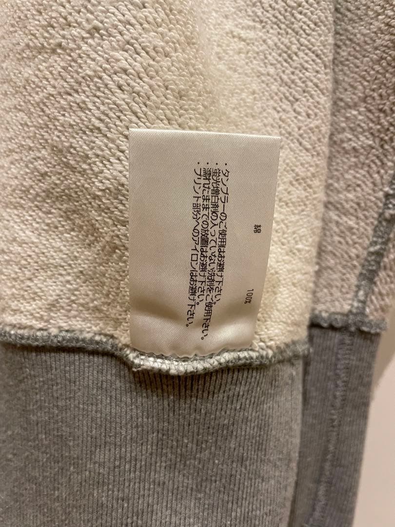 ループウィラー 丸胴吊り編みクルースウェット グレーメランジ L両Vガゼット