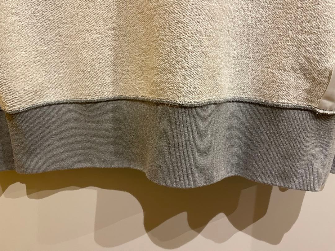 ループウィラー 丸胴吊り編みクルースウェット グレーメランジ L両Vガゼット