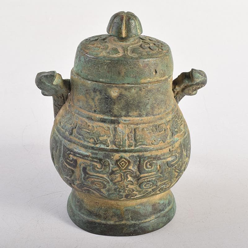 中国 古銅青銅 饕餮文 香炉 M R8784