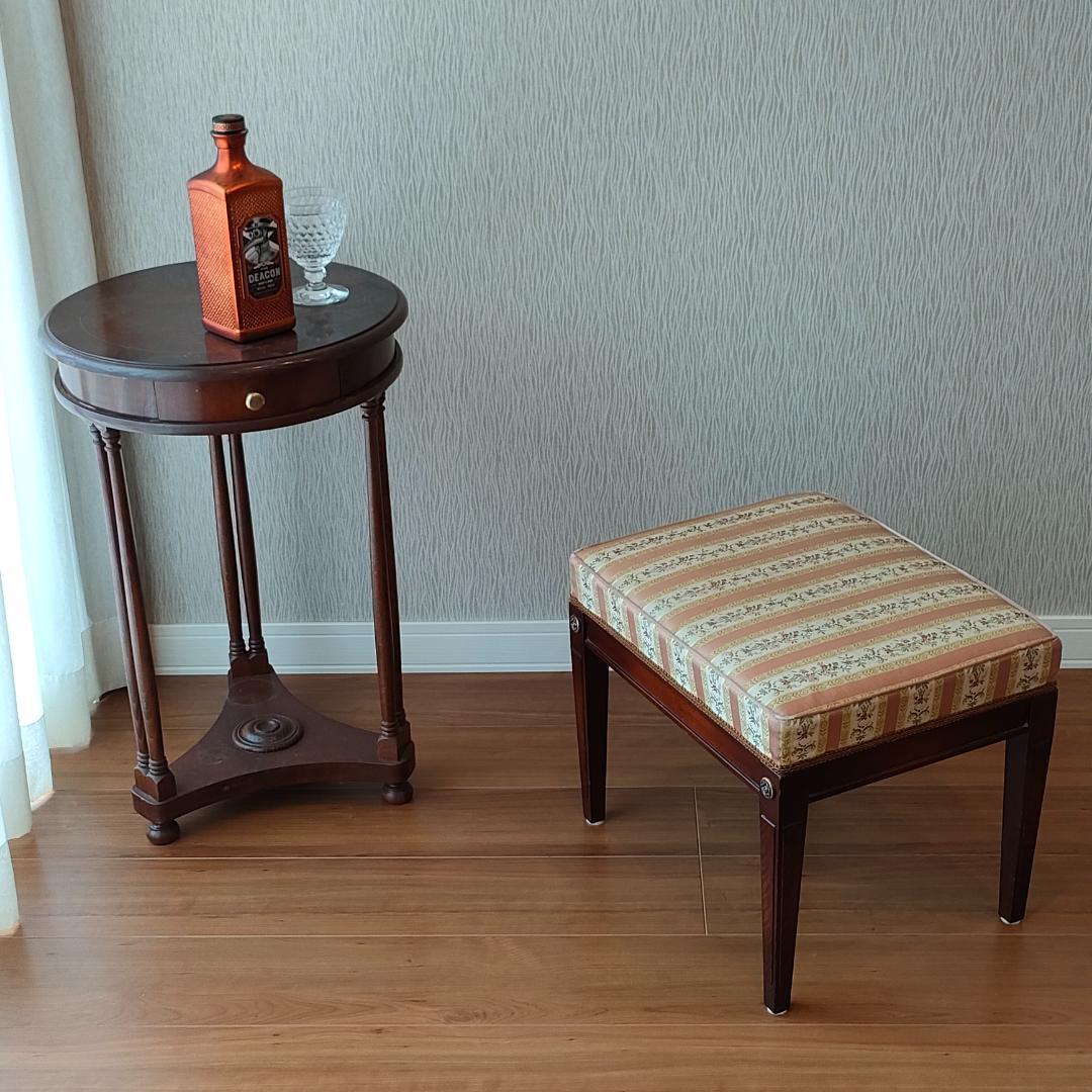 メープル不二屋 スツール オットマン ロココ調ファブリック - メルカリ