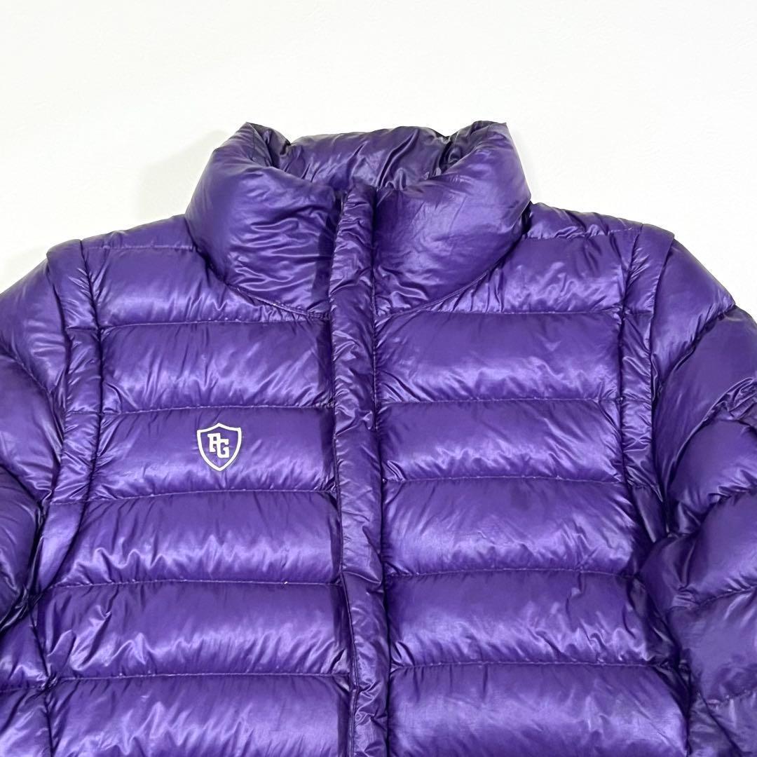 パーリーゲイツ】4WAY人気チェック柄×ビックロゴネーム 長袖ダウン