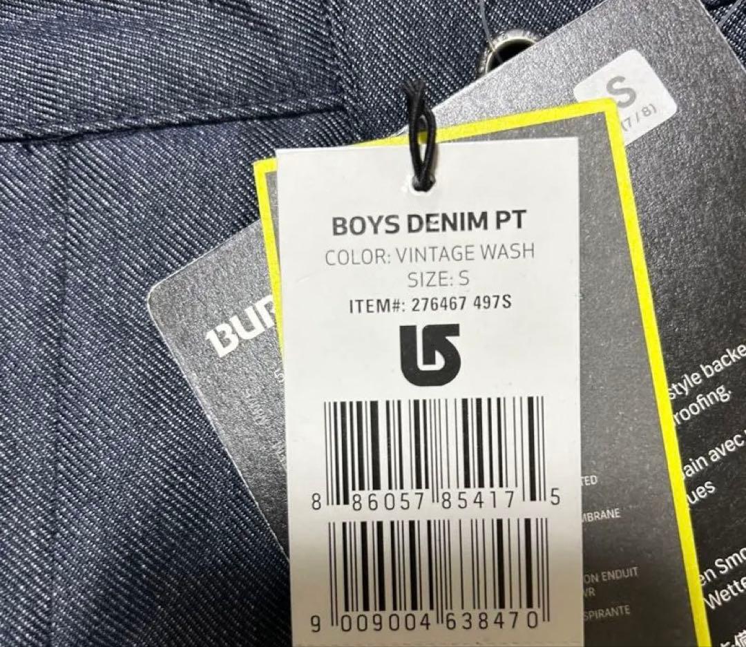BURTON スノーウェア BOYS DENIM PT サイズ: SMALL
