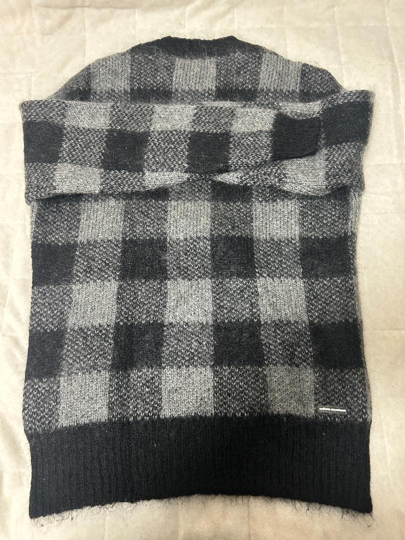 uniform experiment ブロックチェックモヘアニットプルオーバー - メルカリ