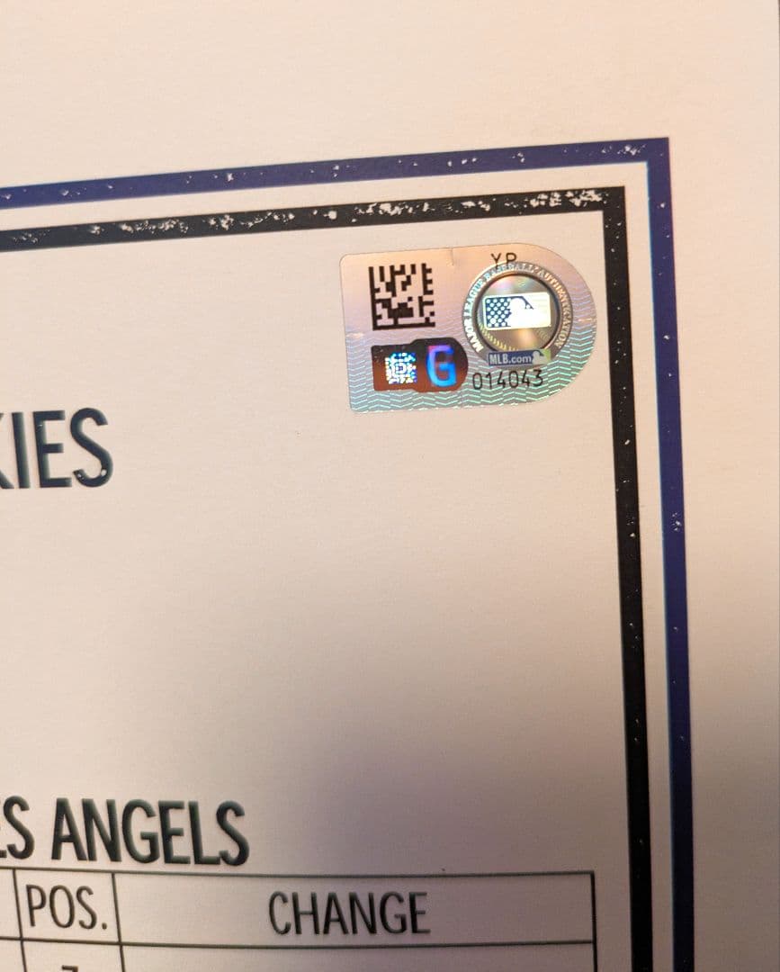 大谷翔平 ラインナップカード 実使用 GameUsed 2023年 エンゼルス