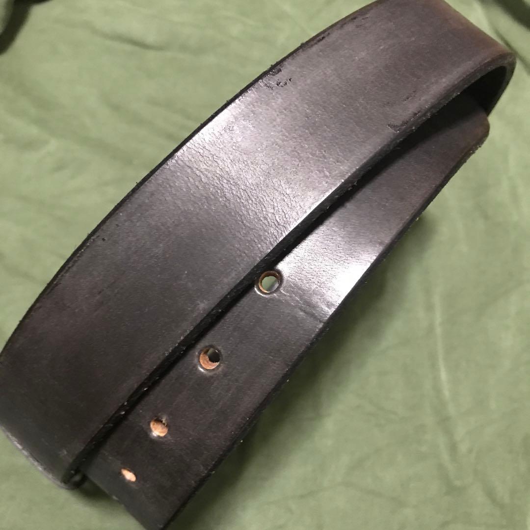 Halcyon Belt Companyブライドルレザーフィッシュ型バックル