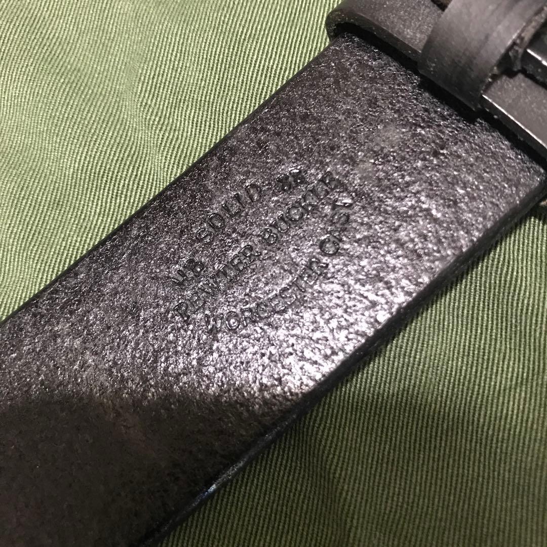 Halcyon Belt Companyブライドルレザーフィッシュ型バックル