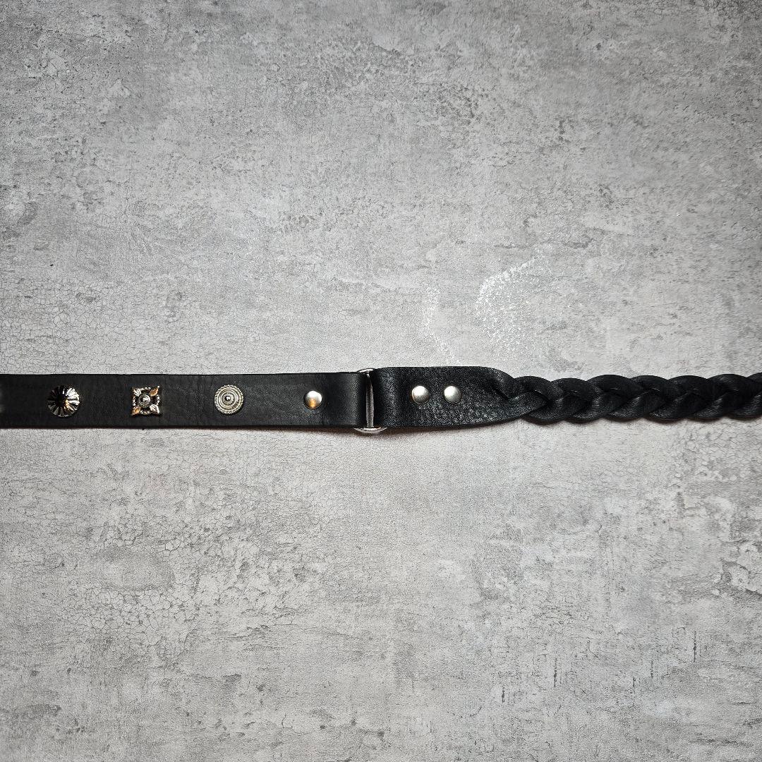 スタッズ　レザー　ベルト　ハンドメイド　bero3-99