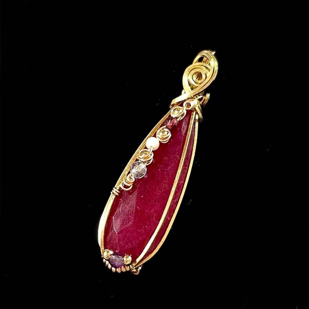 ロシアンブルーページ☆リクエスト3点 ワイヤーラップ アート ジュエリー