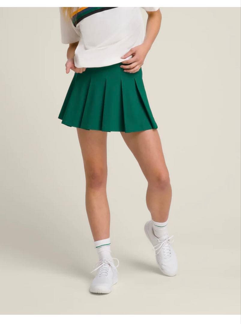 wilson グリーン プリーツスカート ミニ丈 - メルカリ