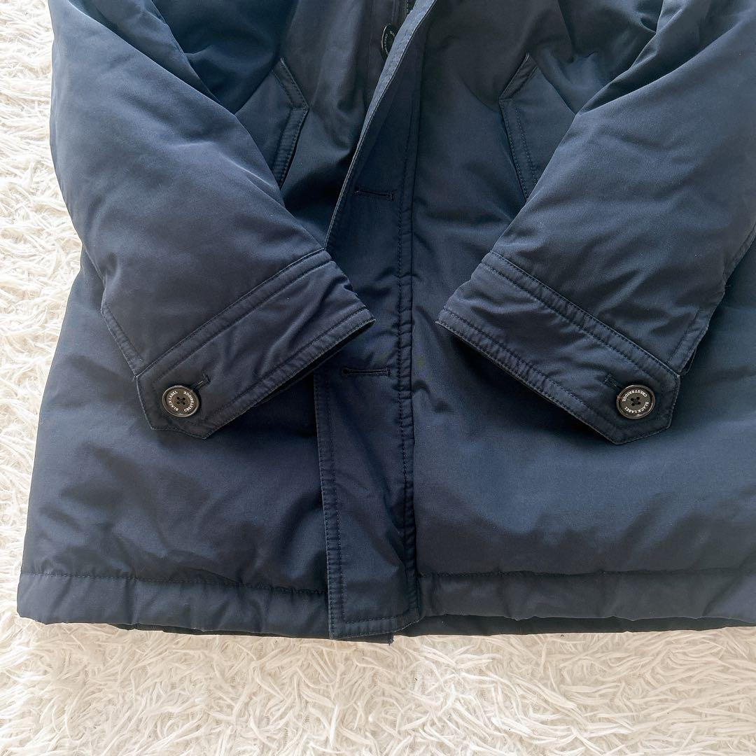 ブラックレーベルクレストブリッジ　ダウン　ファー　チェック　ロゴボタン