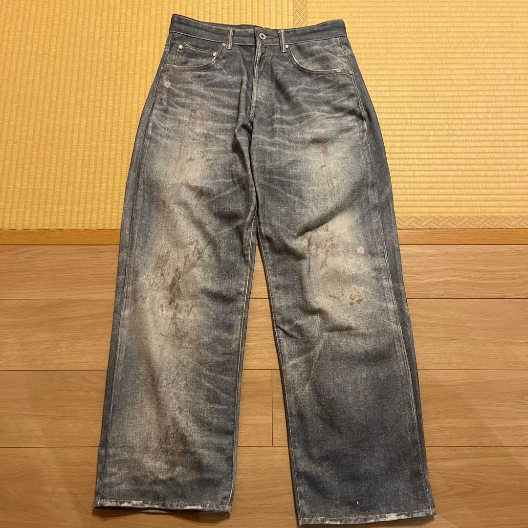 zara print baggy fit dennim pants EUR40 - パンツオンライン