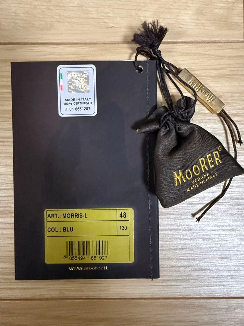 【ボンじぃ】MOORER MORRIS L カシミヤウール 48