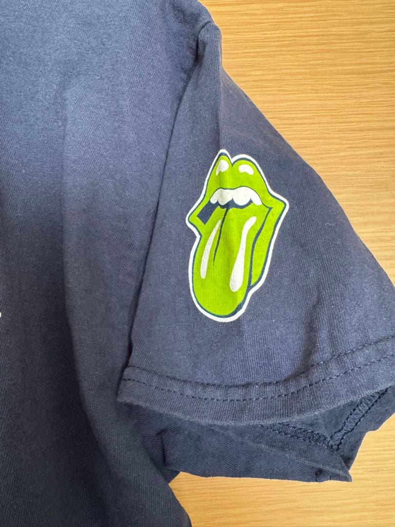 ローリングストーンズ×SEATTLE SEAHAWKSコラボシャツ ネイビー　L