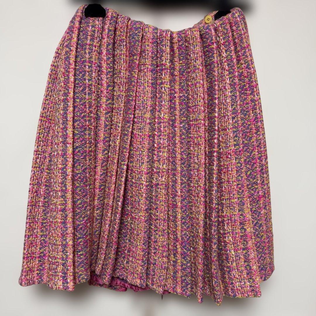 【新品未使用】PRADA ツイードプリーツスカート