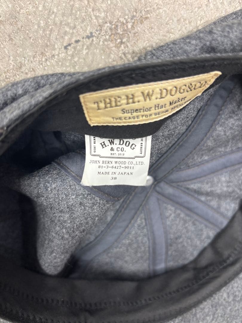 H.W.DOG & CO. グレー キャスケット 38