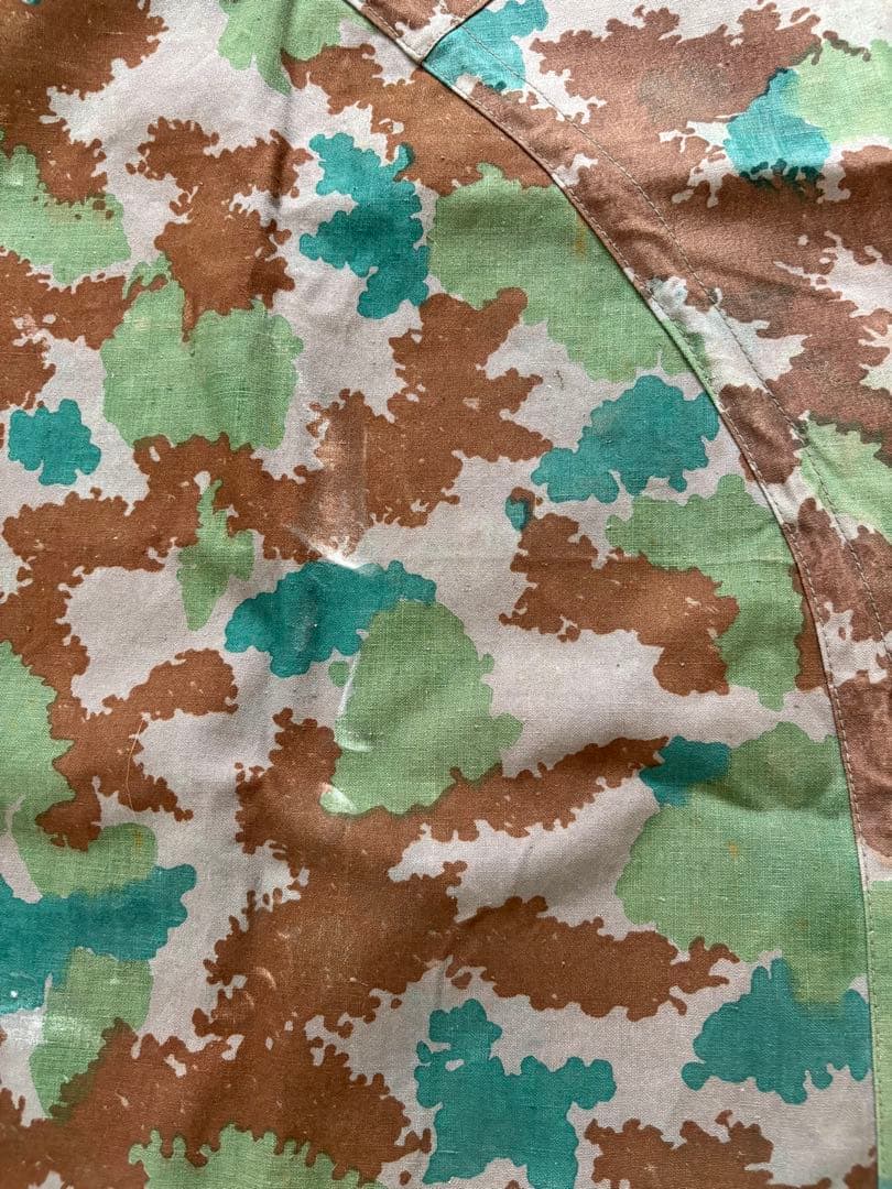 東ドイツ軍 ブルメンターンカモ ポンチョテント（軍幕①）1枚