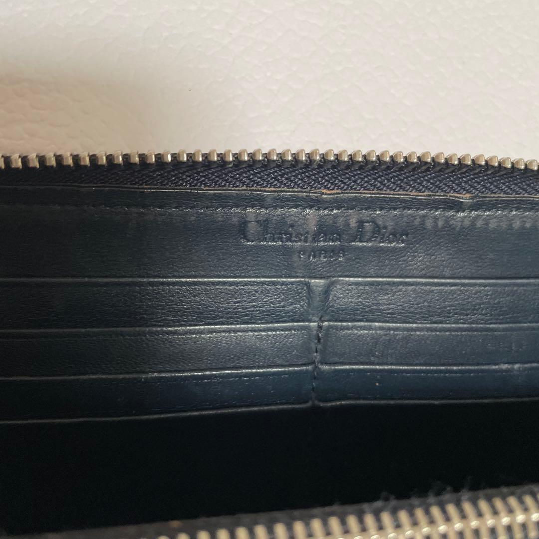 Dior ネイビー　カナージュ　キルティングレザー 長財布