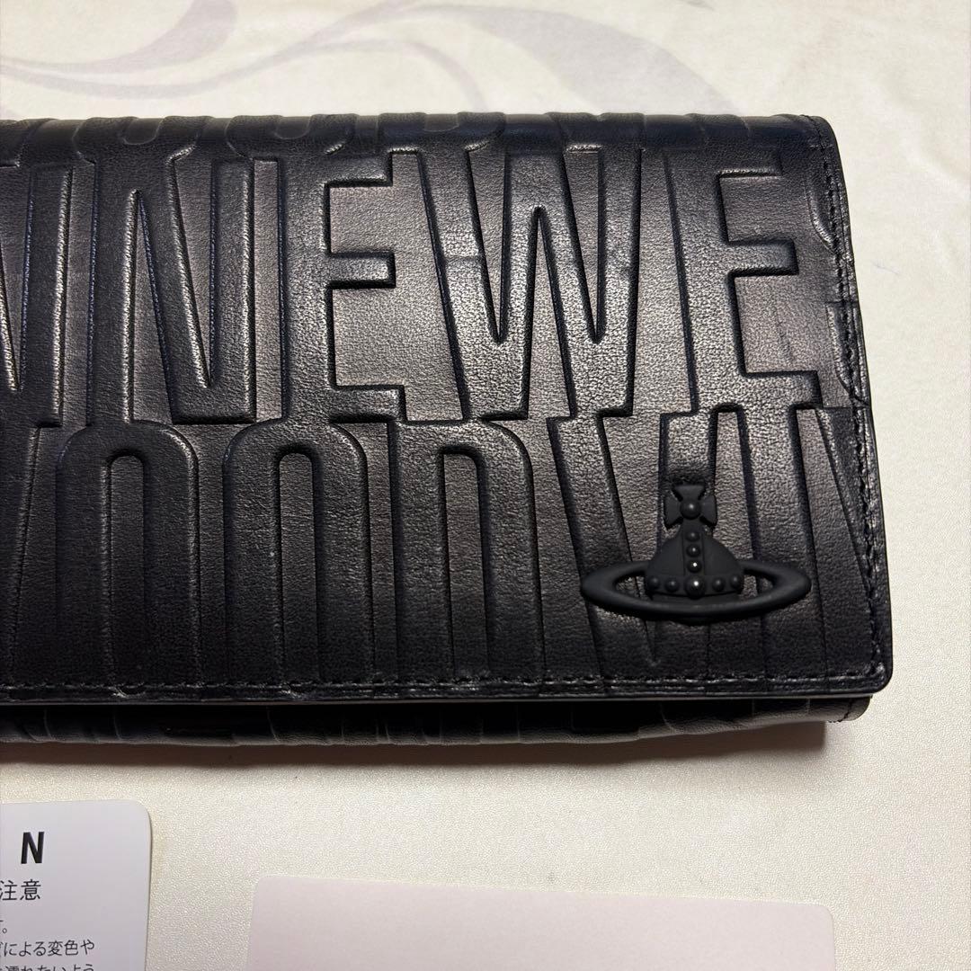 ヴィヴィアンウエストウッド 長財布 ロゴエンボス オーブ レザー　総柄