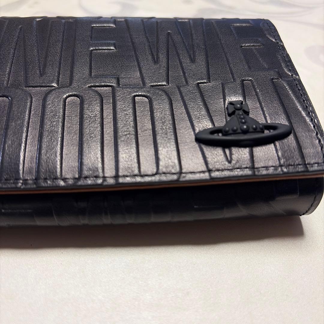 ヴィヴィアンウエストウッド 長財布 ロゴエンボス オーブ レザー　総柄