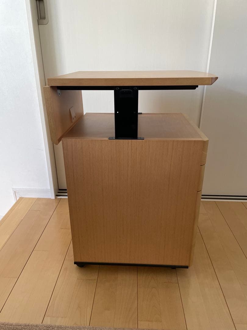 【値下げ！】カリモク　学習机　昇降式ワゴン③ 学習机3点セット→2点セット