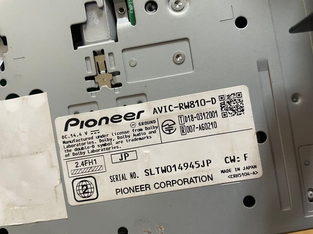 Pioneer AVIC-RW810-D カーナビ