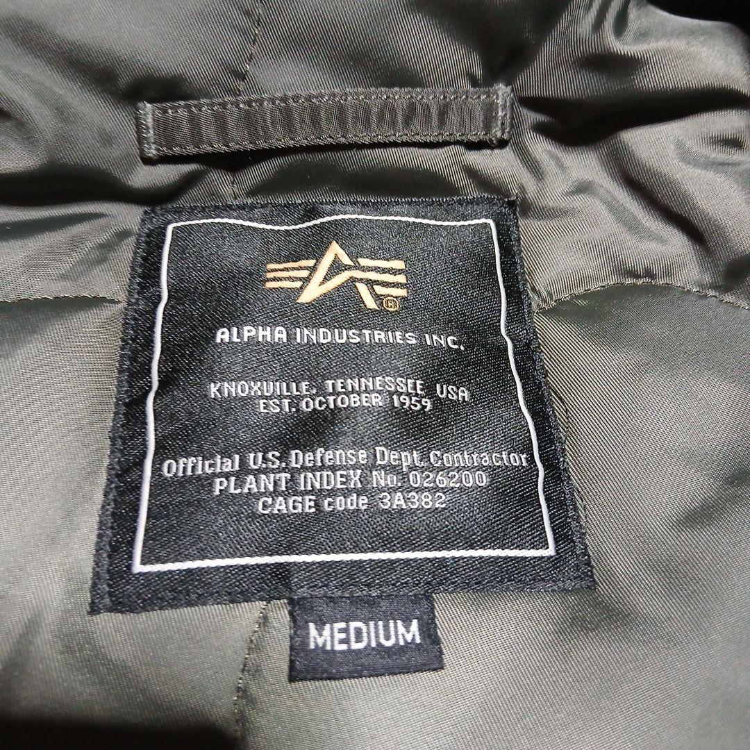 ALPHAフライトジャケットCWU45/Pタイト濃緑M刺繍パッチM新品未使用