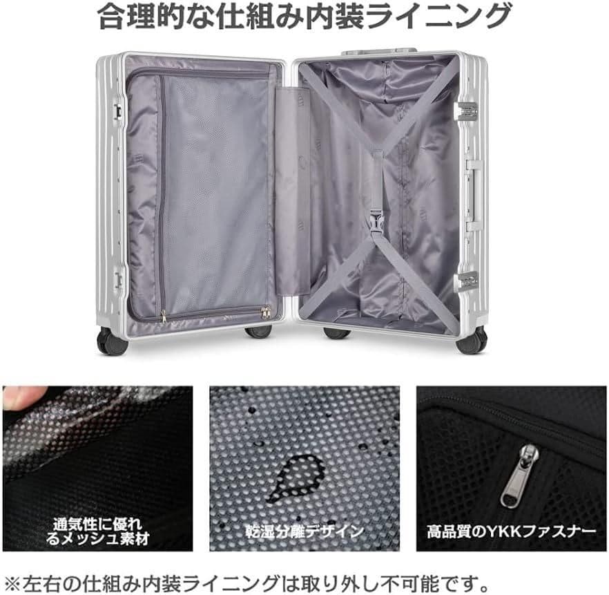 未使用 スーツケース XXLサイズ アルミフレーム キャリーケースTSAロック付