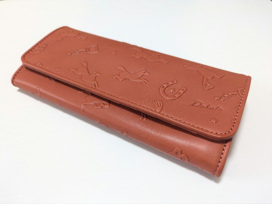 新品未使用 正規品 ダコタ Dakota カバロ かぶせ長財布 コーラルピンク