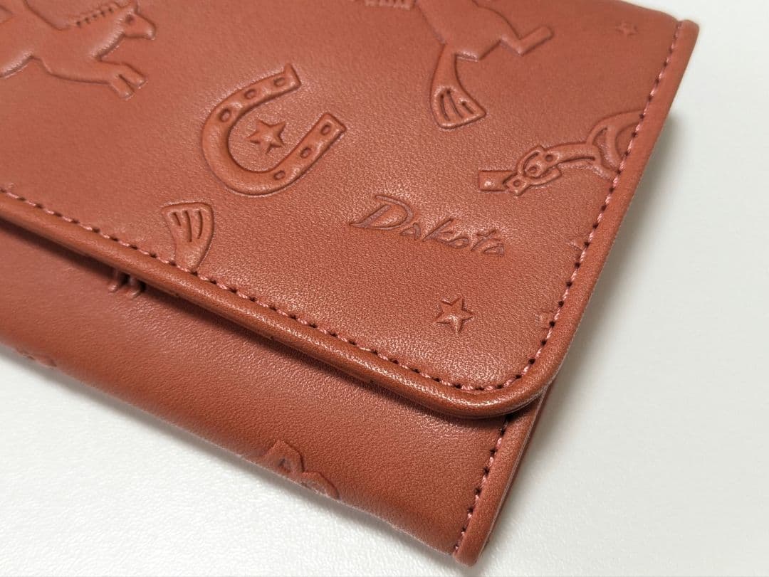 新品未使用 正規品 ダコタ Dakota カバロ かぶせ長財布 コーラルピンク