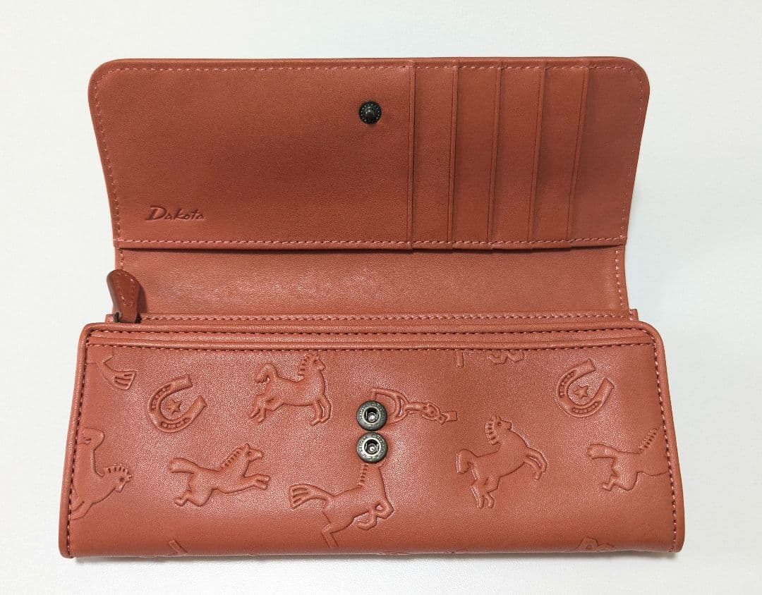 新品未使用 正規品 ダコタ Dakota カバロ かぶせ長財布 コーラルピンク