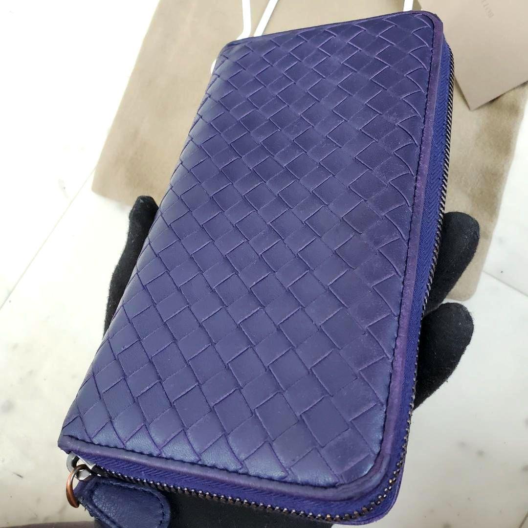 ボッテガヴェネタ 長財布 ラウンドファスナー 希少 イントレチャート 箱 袋付き