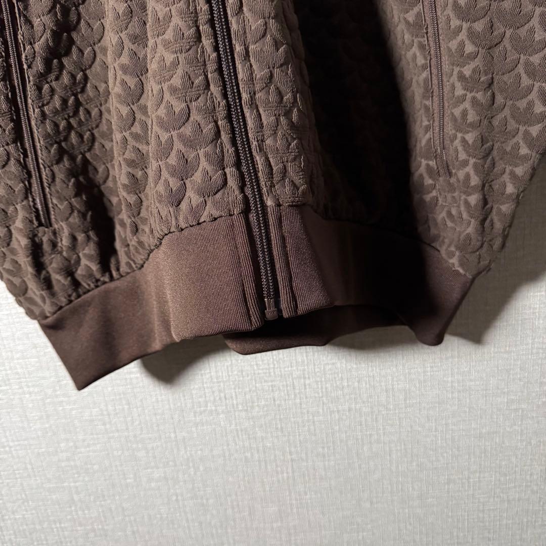 希少デザイン★adidas ワッフル素材 凹凸 トラックジャケット 刺繍 2XL