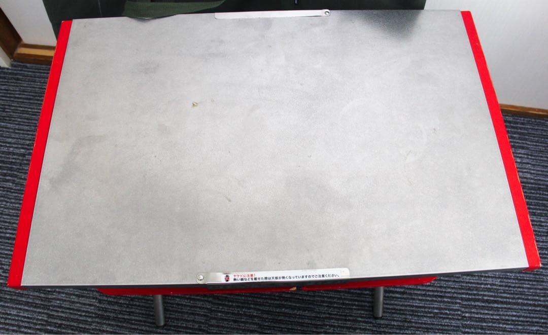 ユニフレーム 焚き火テーブルラージ 社外棚板・専用ケース 3点 赤色