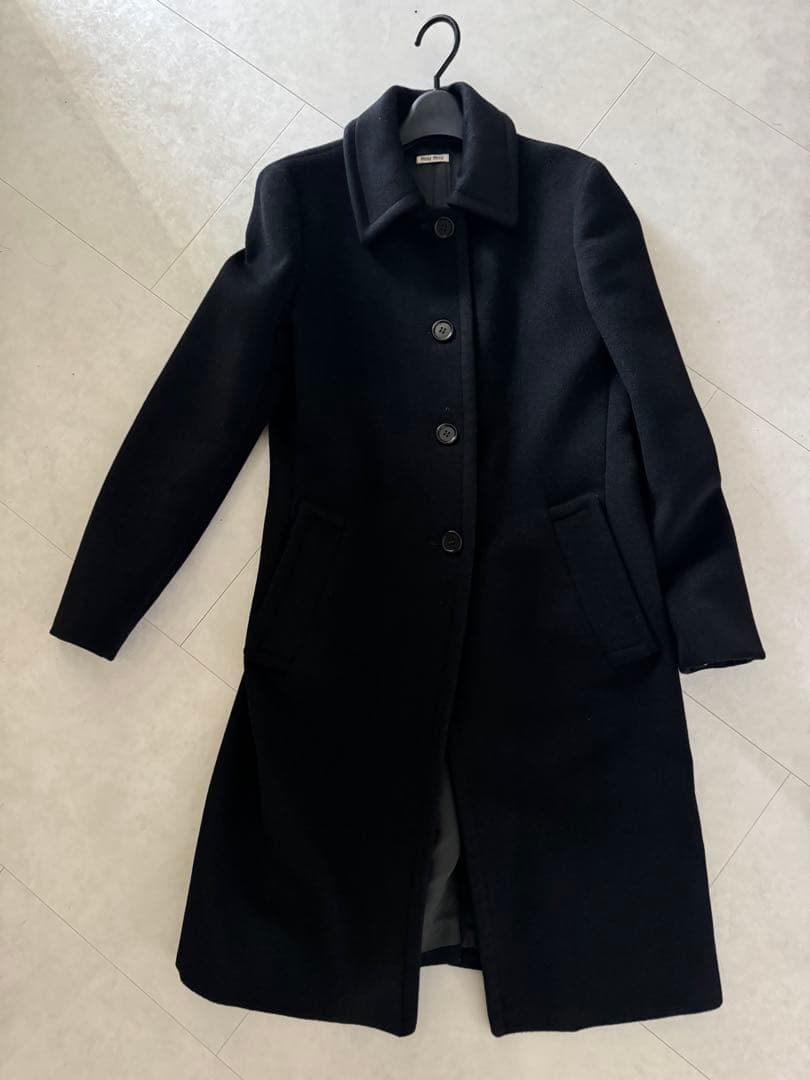 黒 ウール チェスターコート wjk】ファインウール チェスターコート☆M