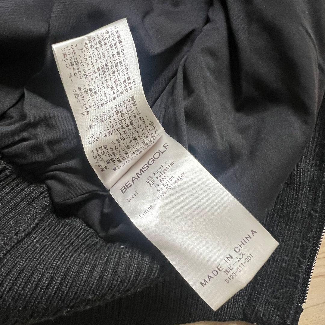 BEAMS GOLF ビームスゴルフ ニット ジャケット ジップ ブルゾン 黒