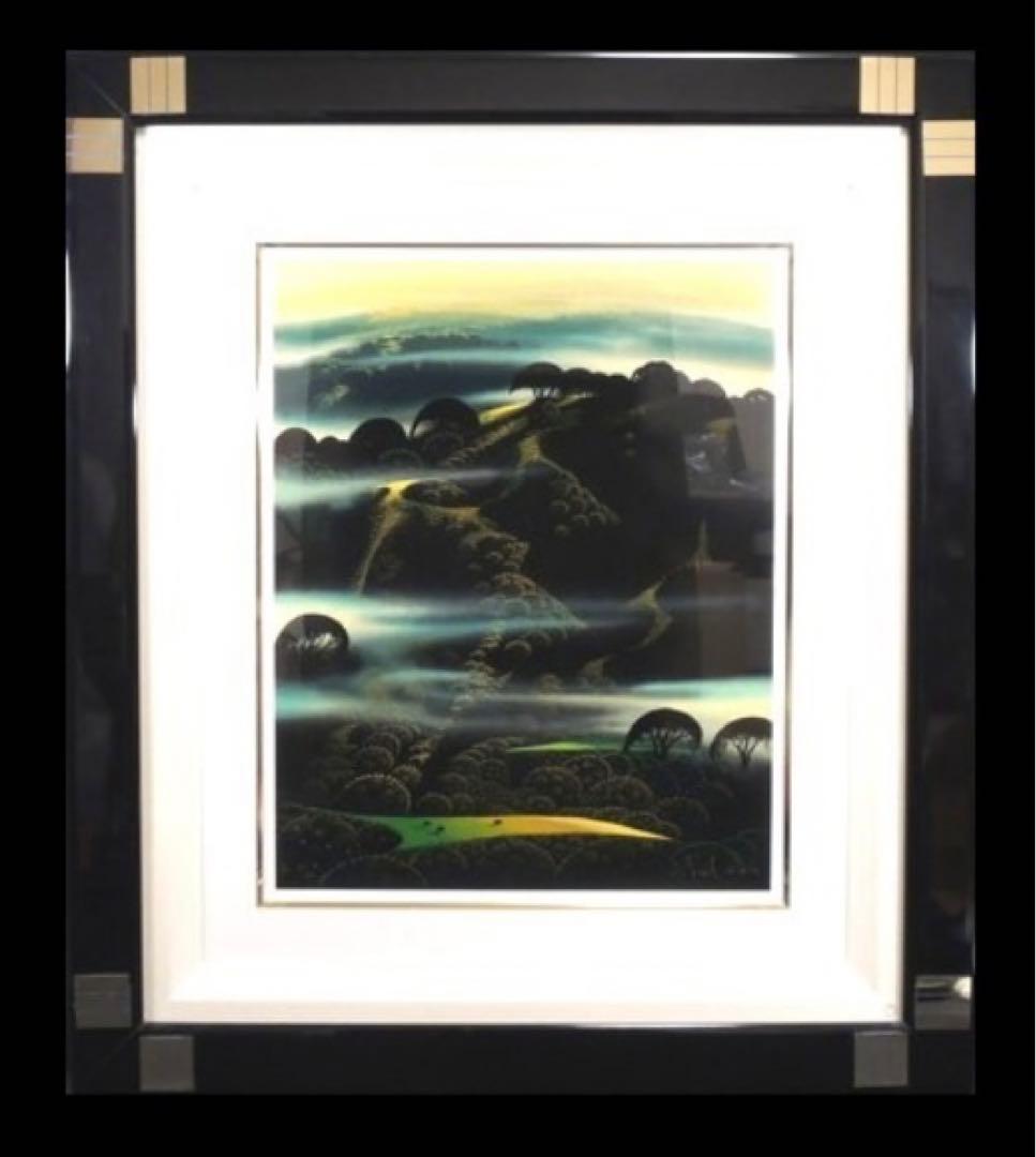 真作 アイベン・ロール 「霧のかかった山々」サイン入り アイベン