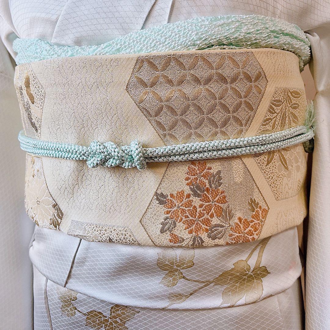 美品　訪問着　フルセット 本加賀友禅 裄66 葡萄 卒業式　入学式　M グレー